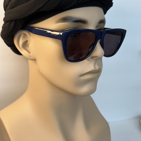 New Authentic GUCCI Grey Browline Men's Sunglasses GG1345S 004 57 - Picture 1 of 11